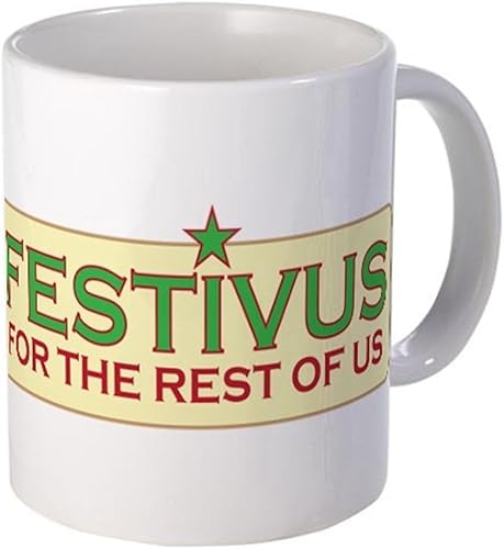 Taza de 11 onzas  Taza Happy Festivus  S White "