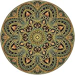 Large Round Yoga Mat 4.6'X3.5mm for Exercise Premium Extra Thick, Ultra Comfortable, Non Slip, Meditation Mat