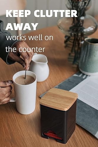 Miniatura 2 de Organizador de almacenamiento de bolsa de té de cerámica con tapa (azul marino)