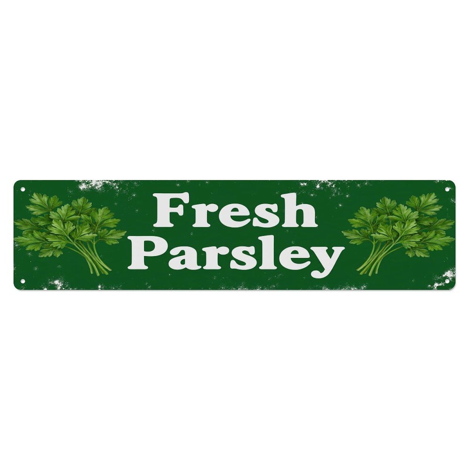 Vintage Fresh Parsley Rustic Kitchen Fruit Metal Tin Sign