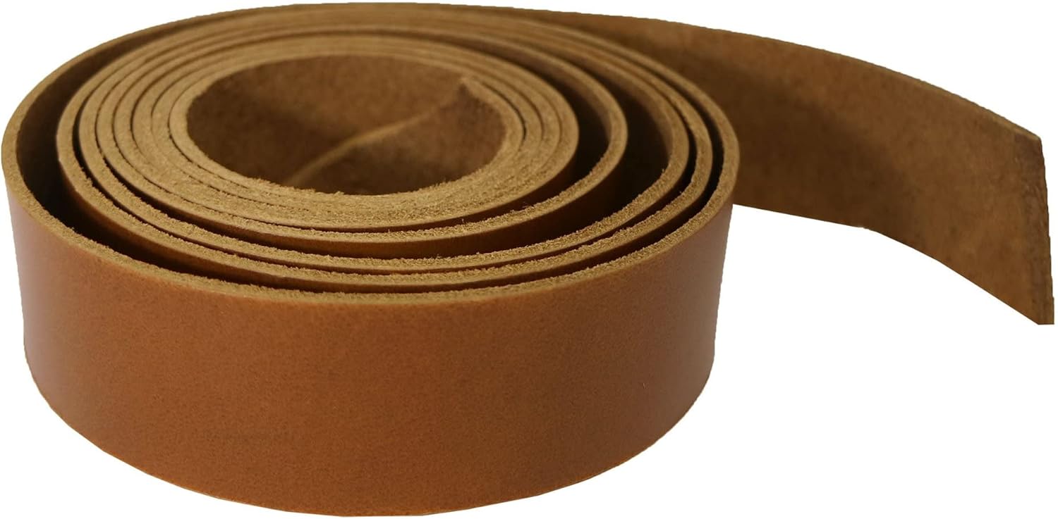 Stonestreet Leather Oxford Xcel Sunflower Cowhide Leather Strip, 4/5oz Thick, 65” Length, Chrome Tanned (3")