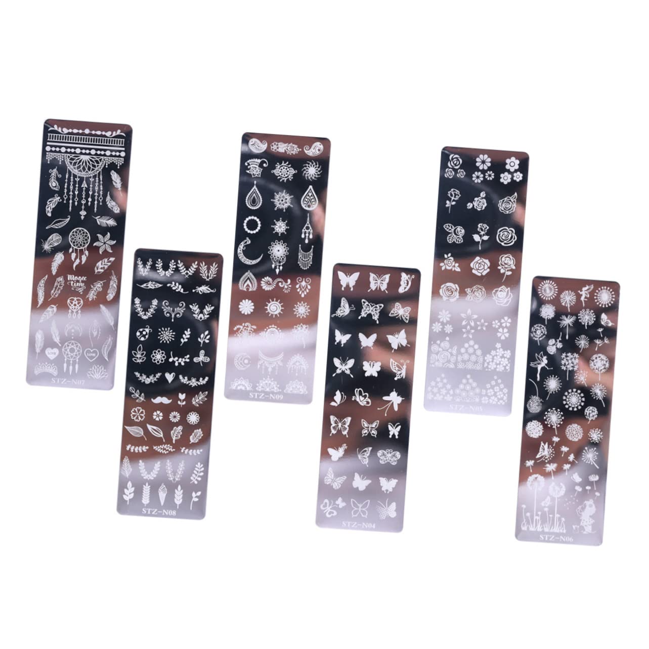 3 Set Piastre Per Stamping Unghie Con Design Floreali E Farfalle Template Per Nail Art Per Donne Facile Usare Inossidabile Per Decorazioni Eleganti E Festive 6 Pezzi*3