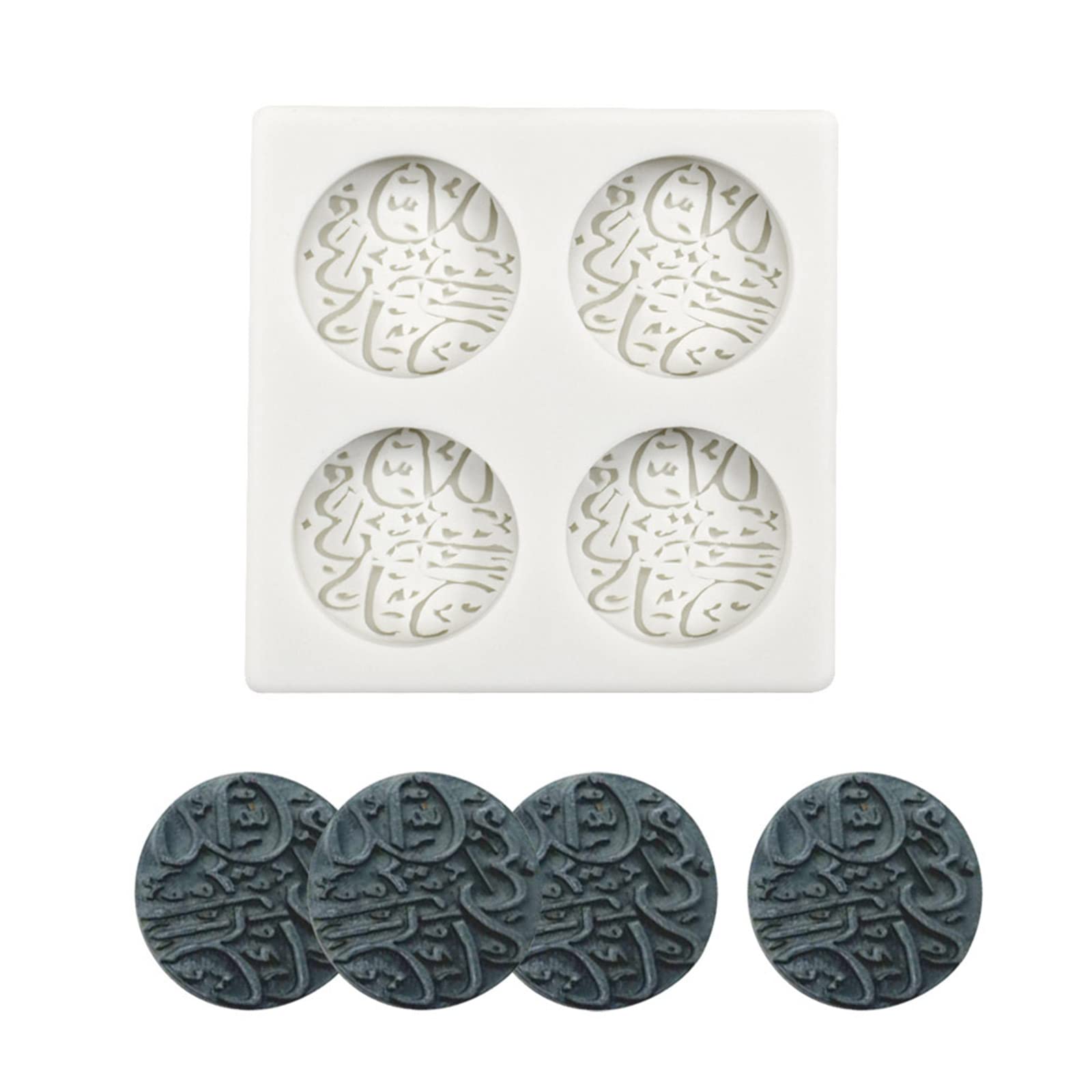 Kalttoy 4 Cavities Fondant Mousse Chocolate Mold Cake Mold Clay Silicone Shaped Silicone Baking Molds Round