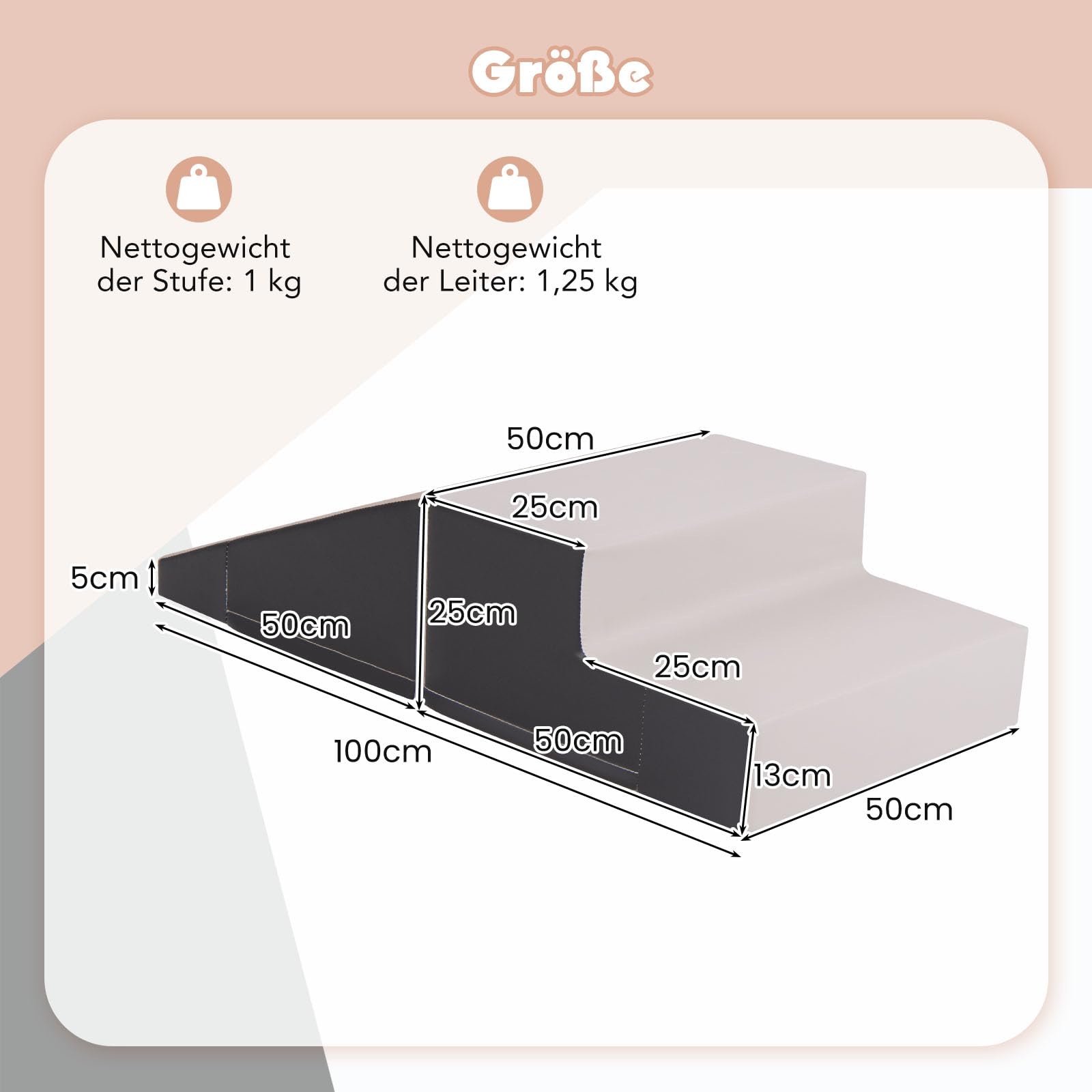 COSTWAY 2 TLG. Schaumstoff Bausteine Kinder, Softbausteine zum Toben und Klettern, Riesenbausteine aus Schaumstoff, Großbausteine Bauklötze für Baby & Kleinkinder (Grau)