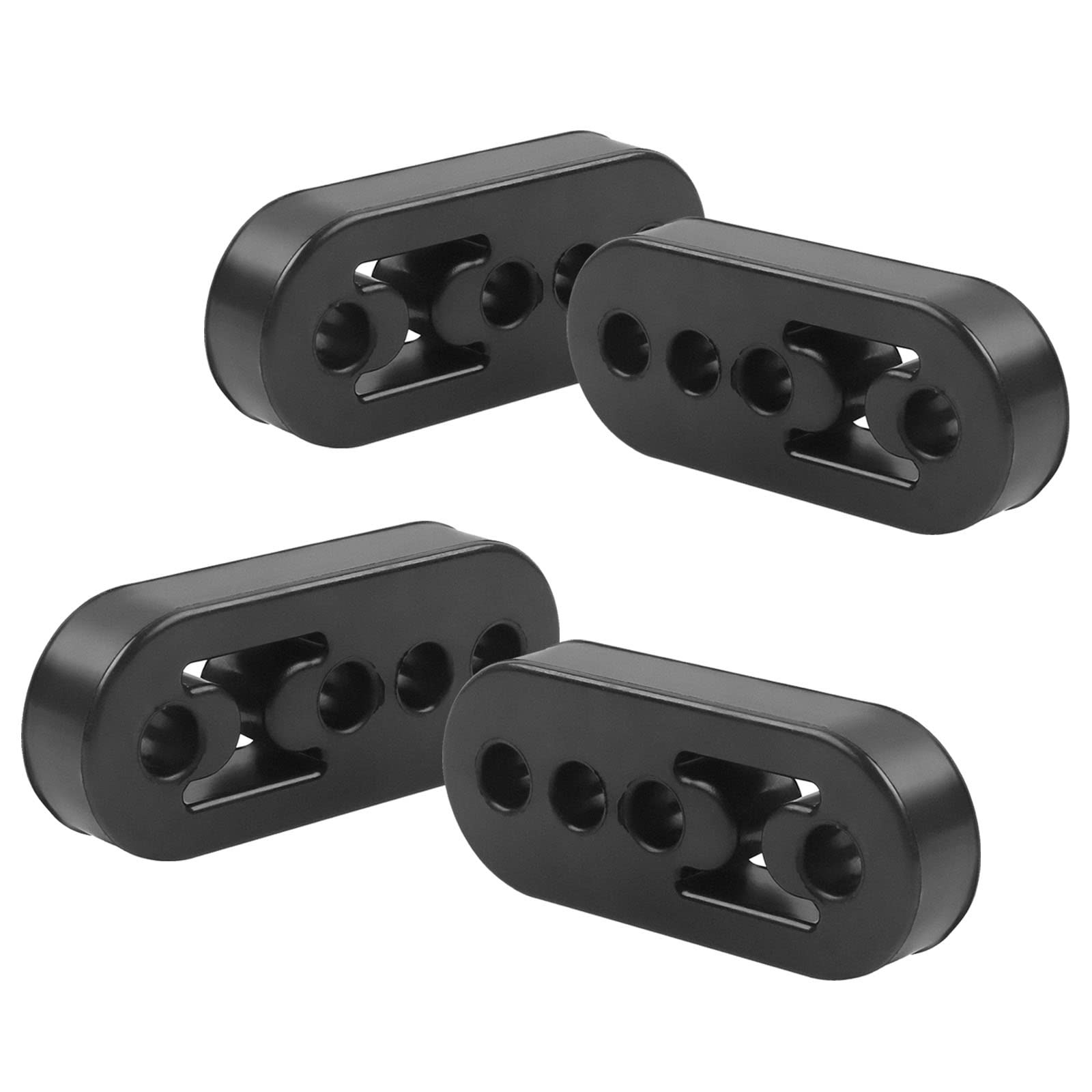 Exhaust Hangers Rubber 4-Pack Car Exhaust Hangers - 12mm 2-Hole Rubber