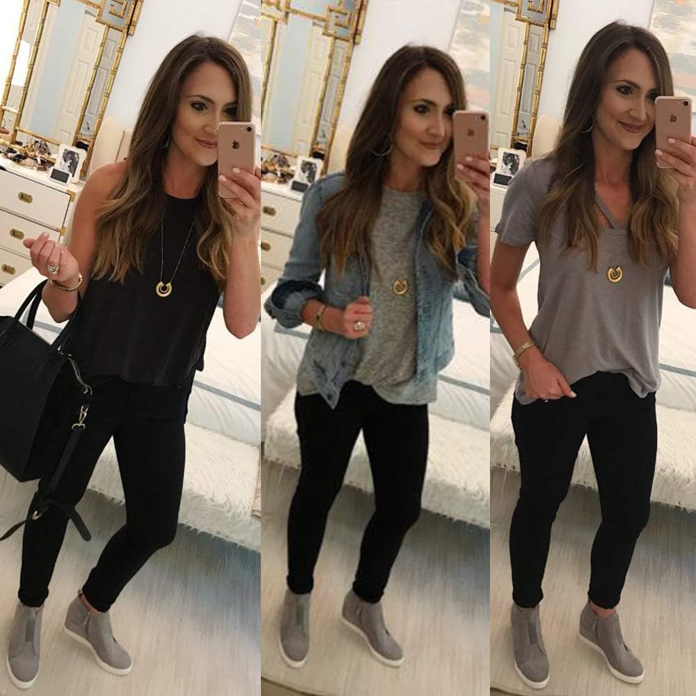 Athlefit Women's Wedge Sneakers Hidden Heel Platform Wedge Booties Hidden Wedgie Sneakers