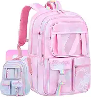 Mochila Infantil Menina Reforçada Impermeável, Bolsa Feminina Grande, Multi Compartimentos, Escolar, Passeio, Viagem