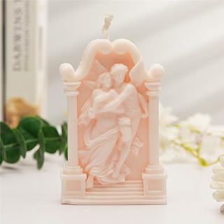 Hugging Angel Shaped Scented Candle,125G Aesthetic Handmade Soy Wax Aroma Decorative Art Candle for Table Photo Prop Valentine's Day Wedding Birthday,Prefect Gift for Meditation Stress (Pink)