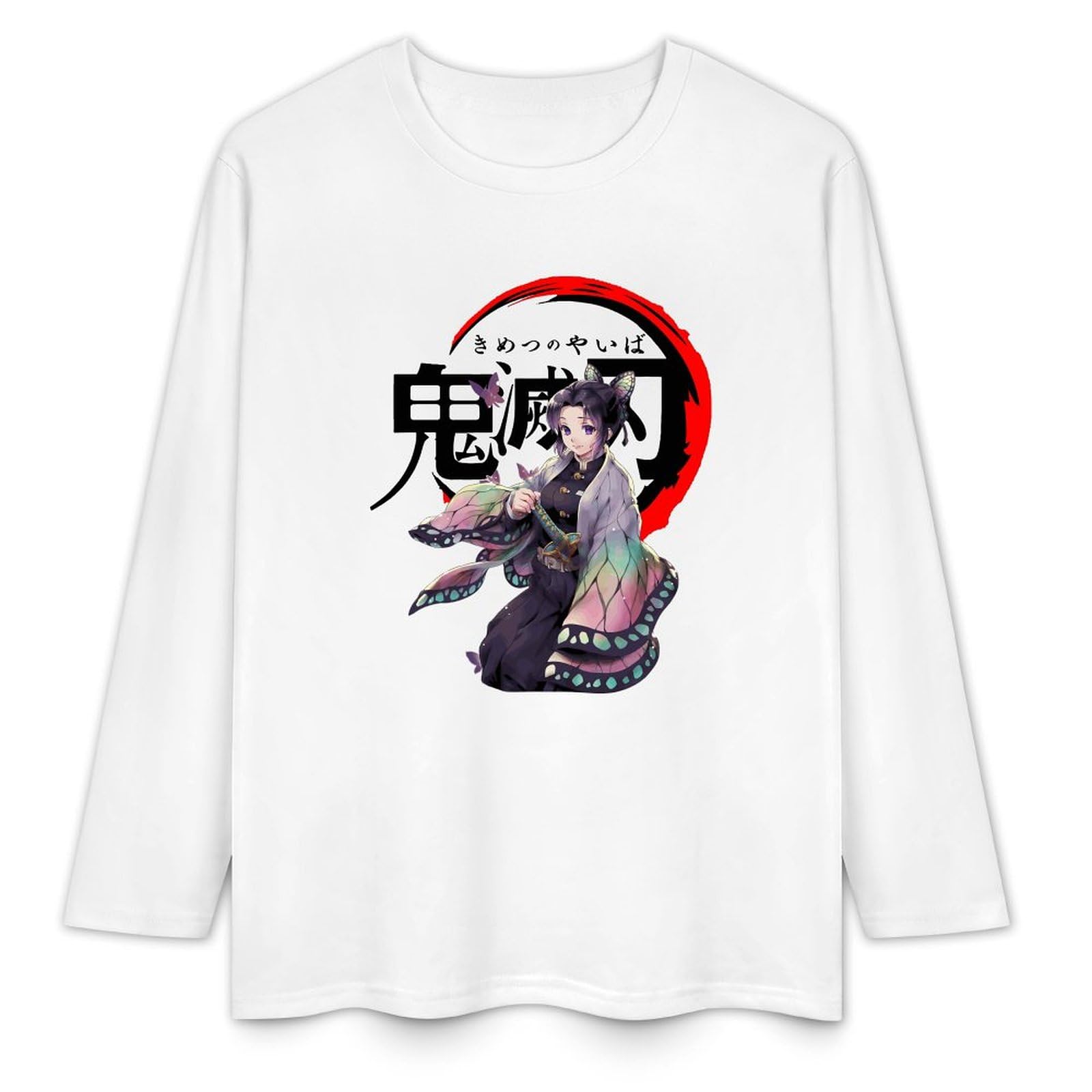 Amazon.co.jp: ロングtシャツ メンズ 鬼滅の刃 虫柱 胡蝶 しのぶ 長袖