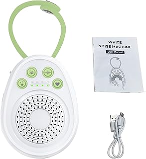 Kavolet Kompakte White-Noise-Maschine, Tragbare Soundmaschine mit 32 Lautstärkestufen Zum Schlafen von Babys und Erwachsenen, Sound mit Memory-Funktion für Home-Office-Reisen (Grün)