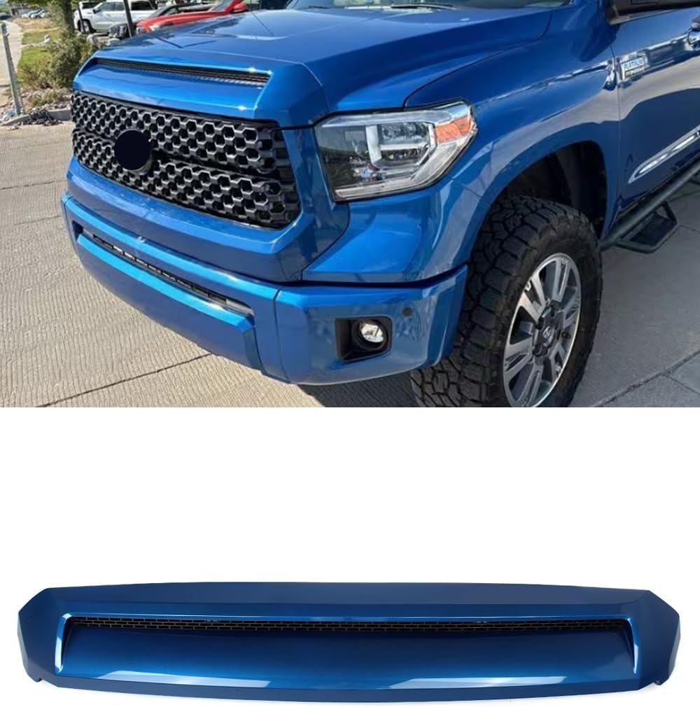 Hood Scoop Compatible with 2014-2021 Toyota Tundra Replace for 76180-0C030,761800C030 Front 8T0 Blazing Blue Upper Grille Bulge Molding