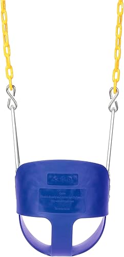 Miniatura 2 de Eastern Jungle Gym Asiento de columpio para niño con respaldo alto y respaldo alto  Cadenas de columpio revestidas totalmente montadas  Accesorio de