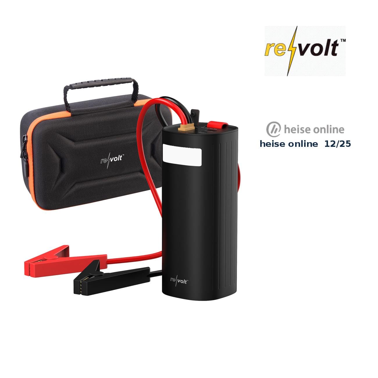 revolt Auto Starthilfe: 3in1-Kfz-Starthilfe & Powerbank, LiFePO4, 60 Ah, 600 A, 100 W PD, LED (Booster, Starter, Jump)