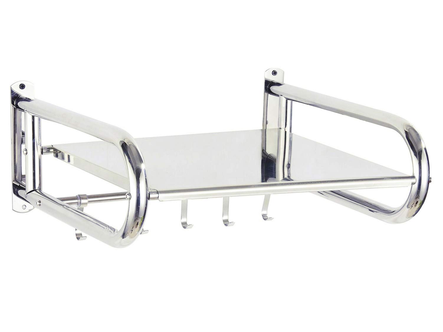 Microwave Wall Brackets, Stainless Steel Microwave Shelf Wall Mount Suitable for All Microwave, L19.7" x W14.5"