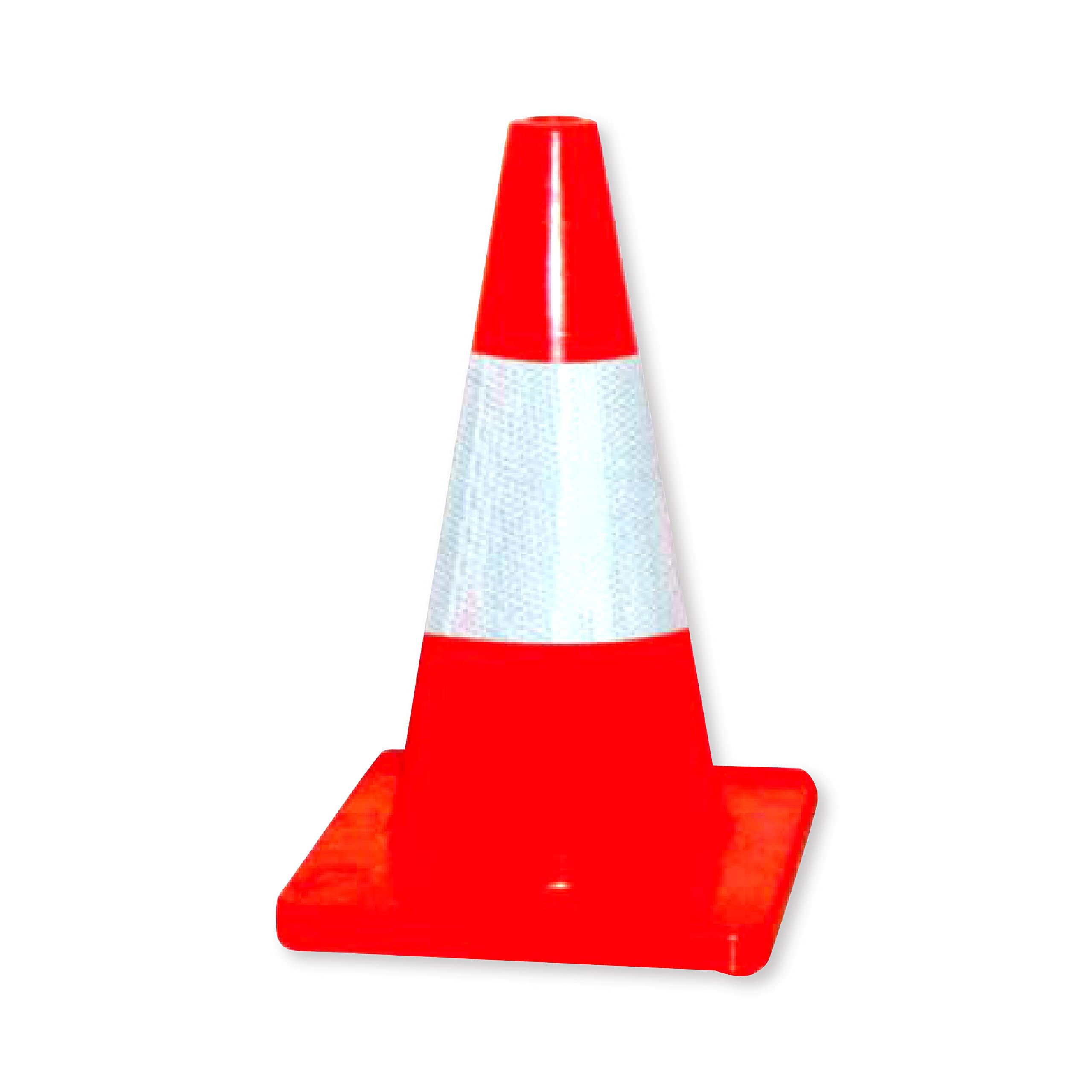 PARKING FACIL | Cône De Signalisation En Pvc Souple | Éléments De Balisage | Cône De Signalisation | Éléments De Sécurité Routière | Taille : 45cm | 1 Unité
