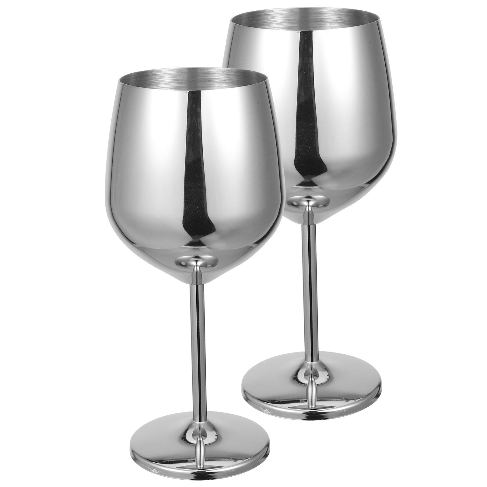Verres à vin incassables NUOBESTY lot de 2 gobelets en acier 500 ml pour éviter la casse en fête