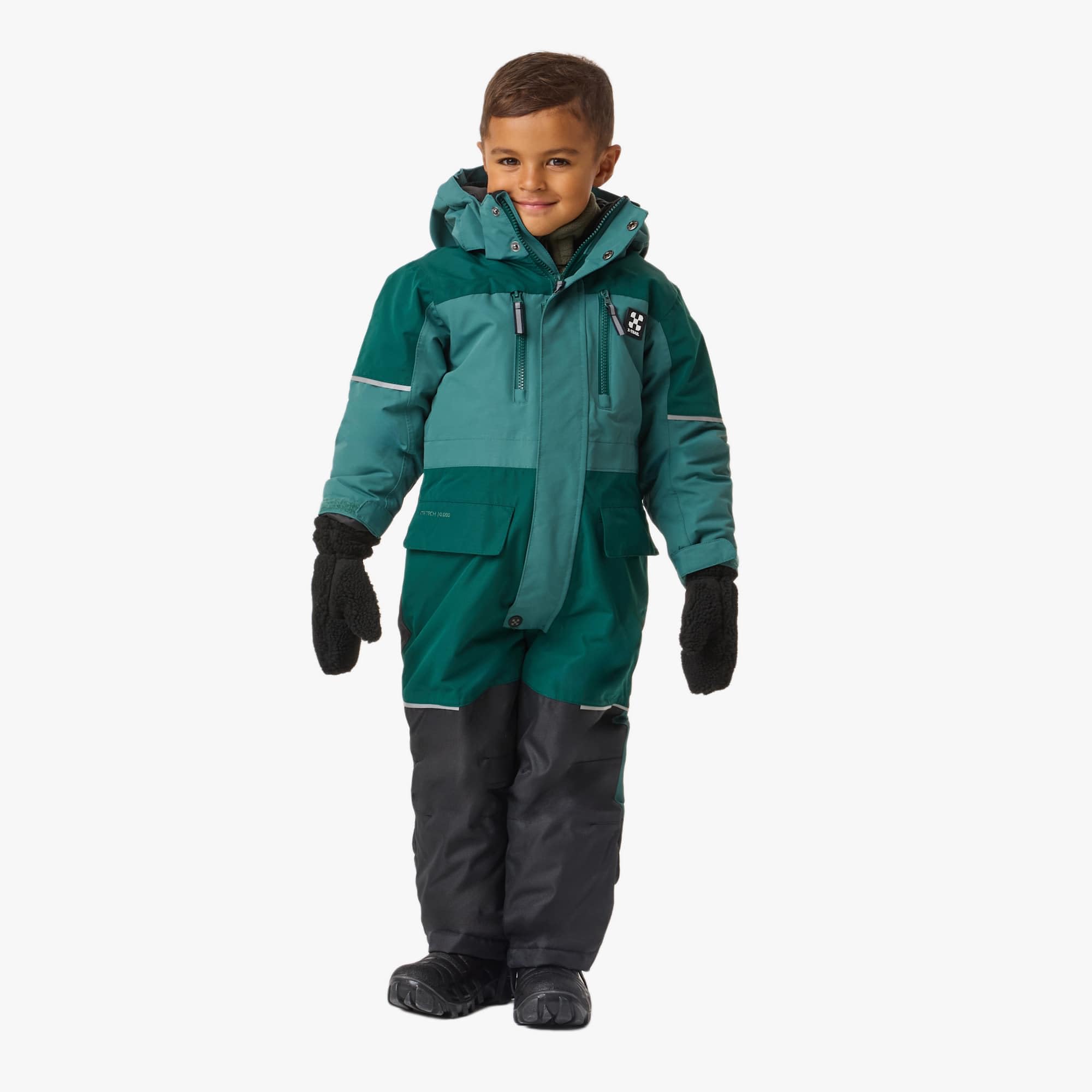 X-trail Winter Overall Combinaison d'Hiver Mixte Enfant avec Capuche Amovible, Imperméable 10000mm, Pare-Neige Ajustable