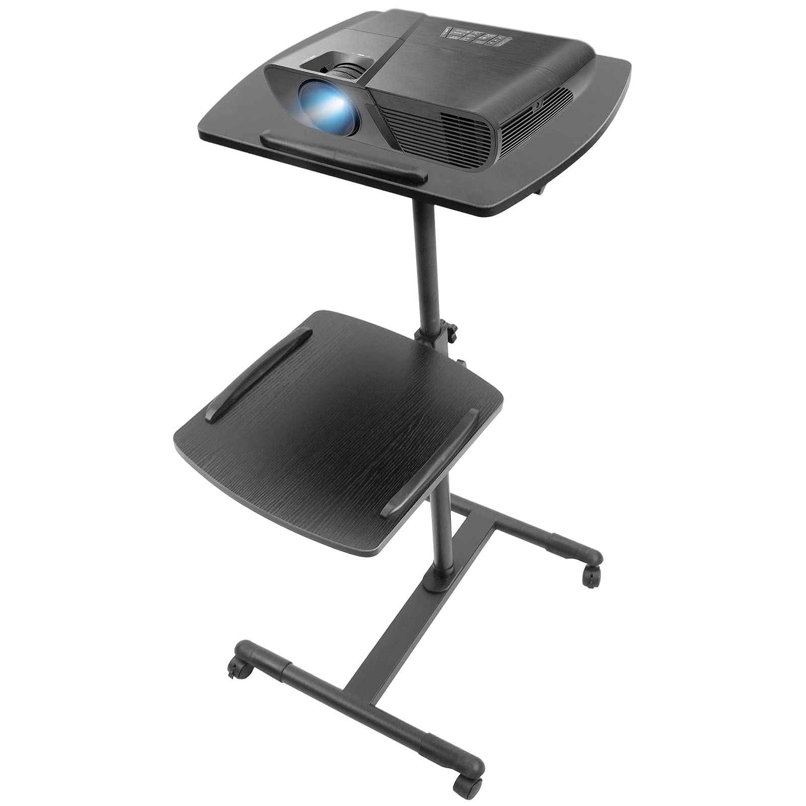 BeMatik - Carrito para proyector y ordenador portátil. Soporte negro para notebook con ruedas