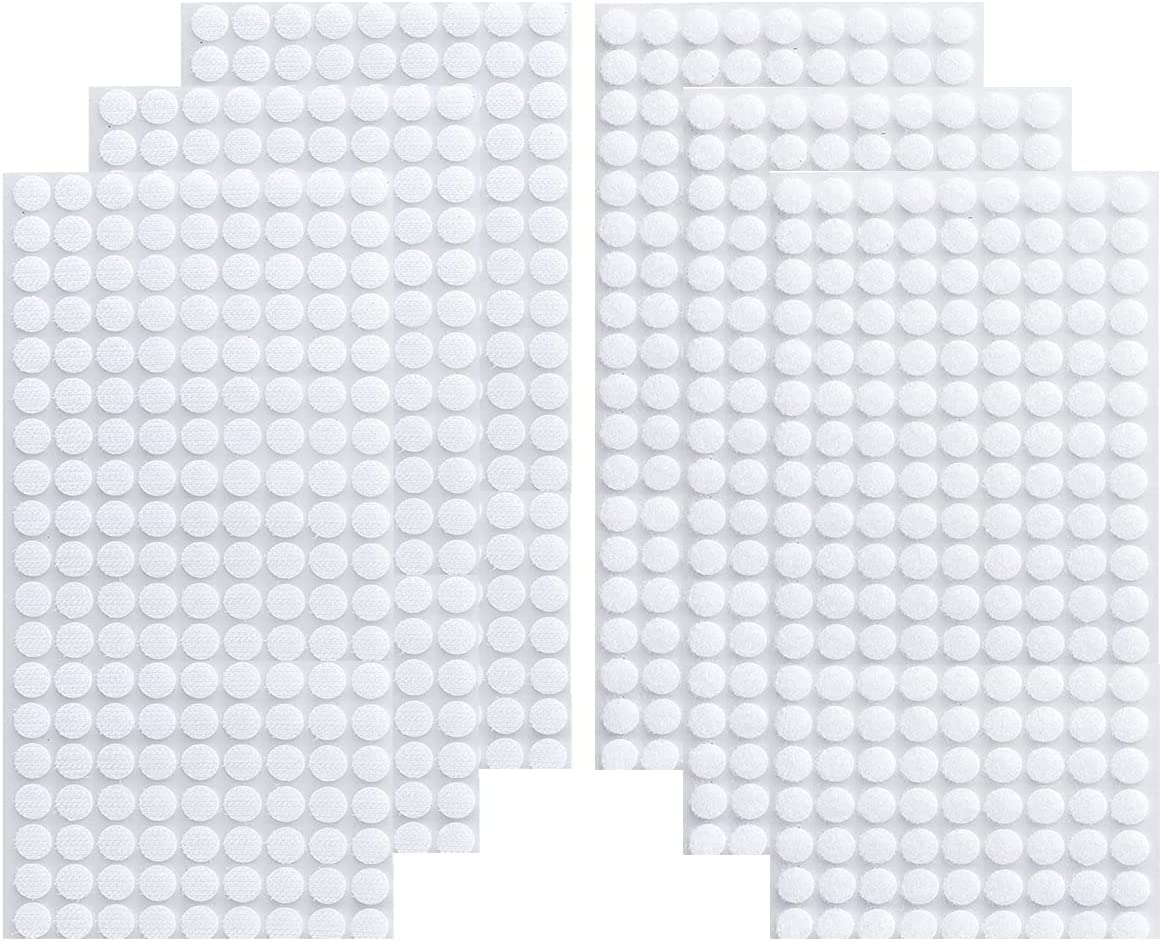 Coocicyi Sticky Back Coins Hook & Loop Self Adhesive dots 616pcs (308 pairs)