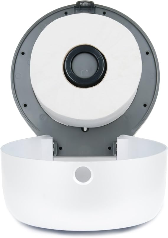 Mini Jumbo Toilet Roll Dispenser - Tissue Paper Dispensers - Pearlescent White