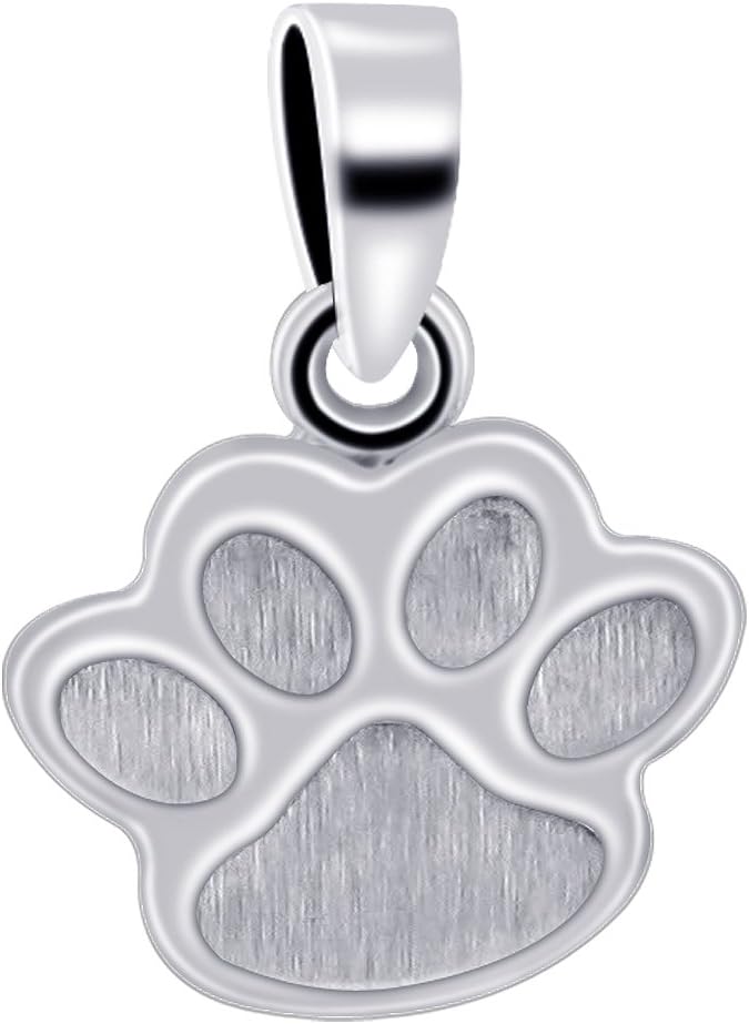 Gem Avenue Bear Foot 19mm x 17mm 925 Sterling Silver Pendant for Women