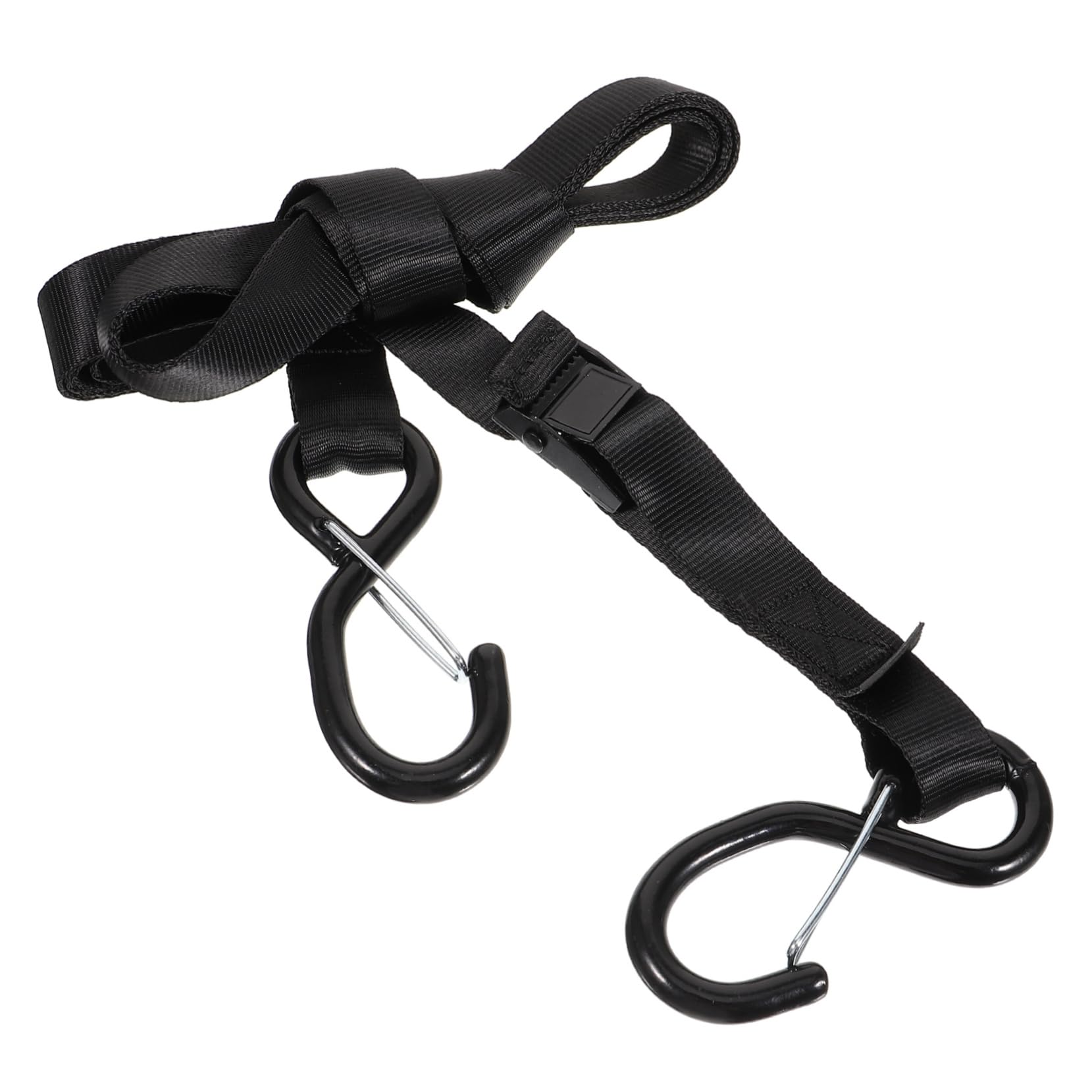 PartyKindom 5 Pz cintura di imballaggio set fascia per schiena senza fili piccole corde di fissaggio della telecamera cinghie cinturino in poliestere per bagagli da bici Metallo Black