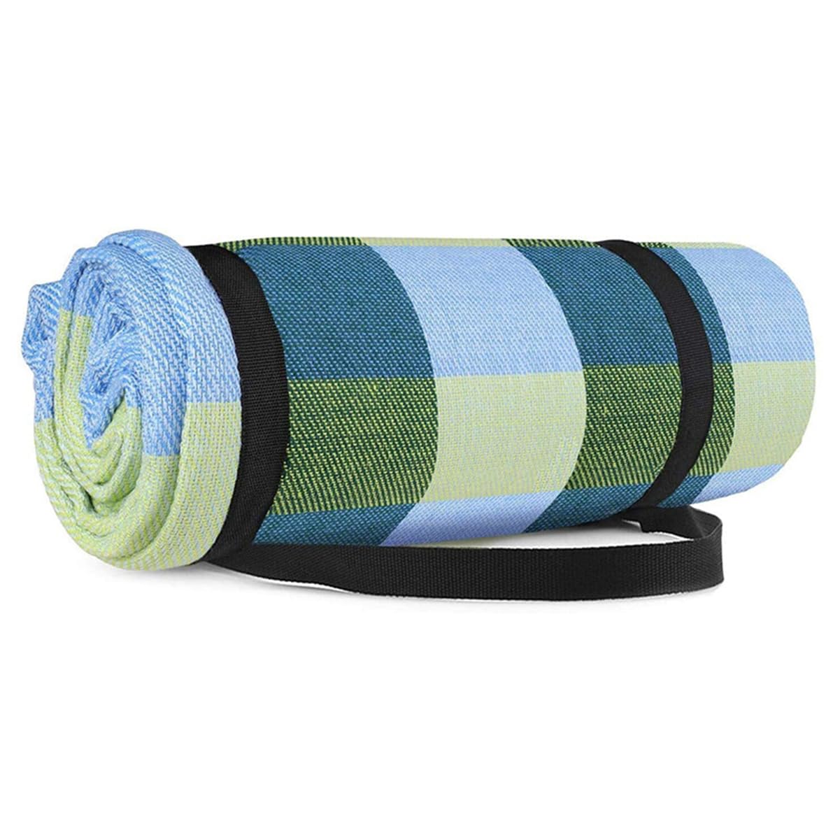 Picnic Blanket Portable Waterproof Backing Large Camping Picnic Beach Mats with Carrying Handle Foldable for Family,Beach,Park,Hiking,Camping-200 * 200cm