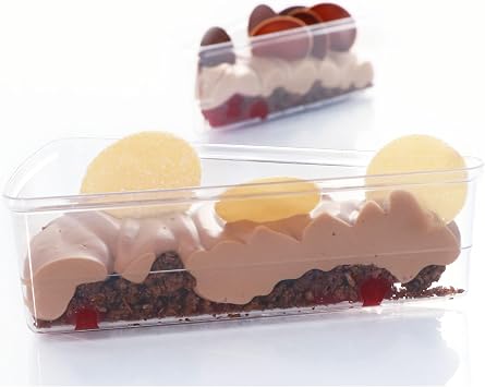 Martellato PMOFT001 Plastic Triangular Slice Cup for Dessert, Case of 100