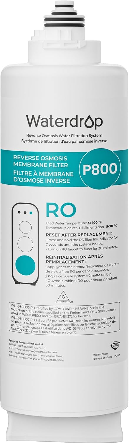 Waterdrop G3P800 RO replacement filter cartridge