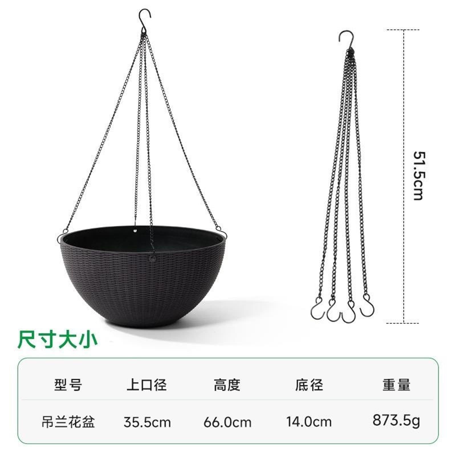 2 pots de fleurs suspendus en plastique Pour Les Bureaux Et Les Jardins