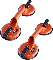 VEVOR 4.7" Glass Suction Cups 2-Pack, 330 lbs Capacity Vacuum Lifters with Aluminum Handle for Glass, Tile, Granite, Metal Lifting