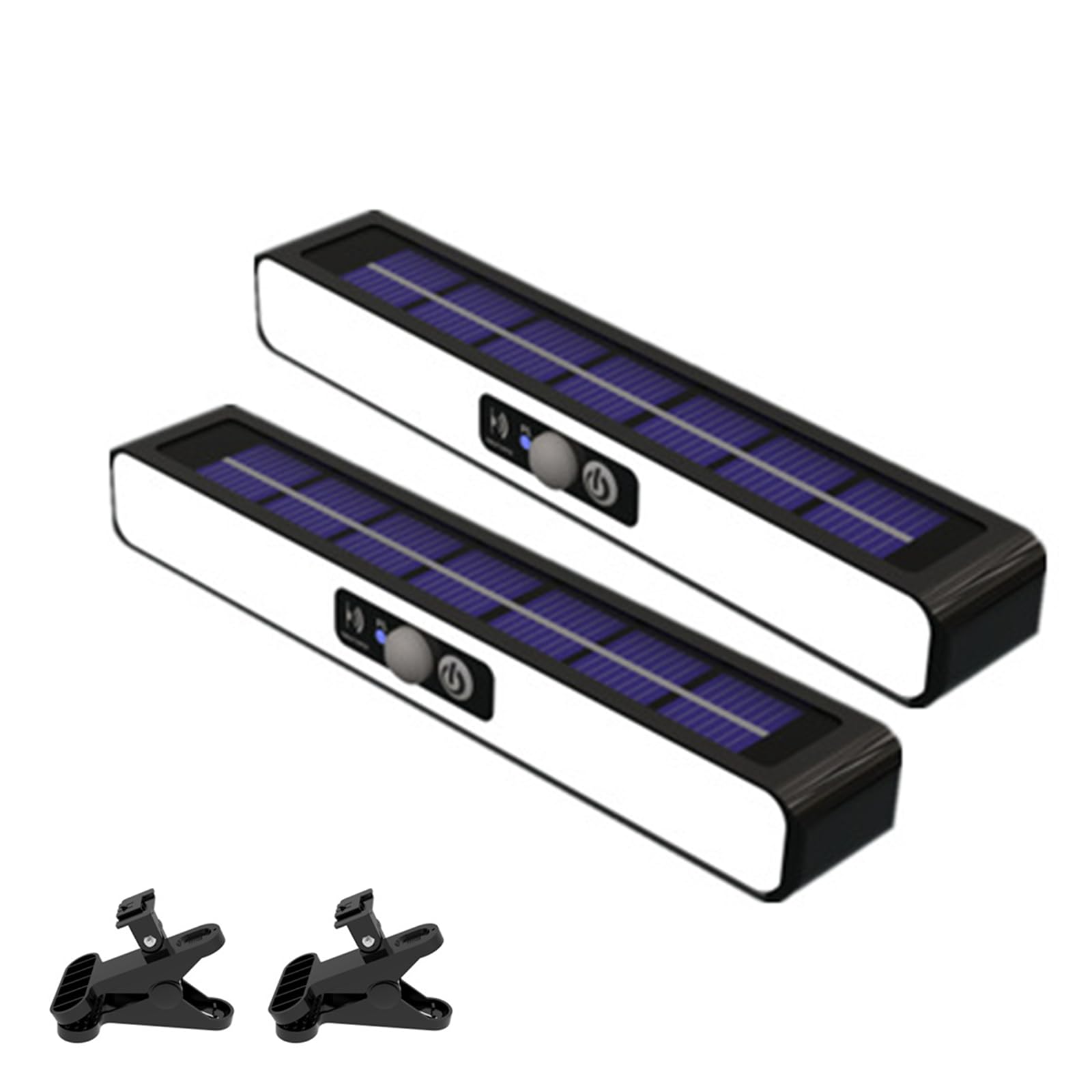 2pcs Solars Lights Outdoor, Clip On Solar Lights Garden with Motion Sensor, 3 Lighting Modes, 36 LEDs Clip Solar Lamp, Waterproof Outdoor Solars Lamp, for Garden Fence Garage Walkway (white light)