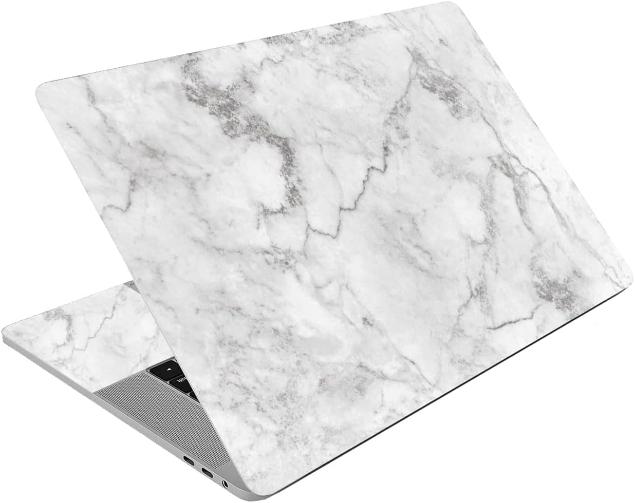 15 15.4 15.6 Inches Laptop Skin Sticker Universal 12.1 13 13.3 14 Inches Netbook Skin Sticker Reusable Notebook PC Personalized Art Protector Decal Cover (White Marble)