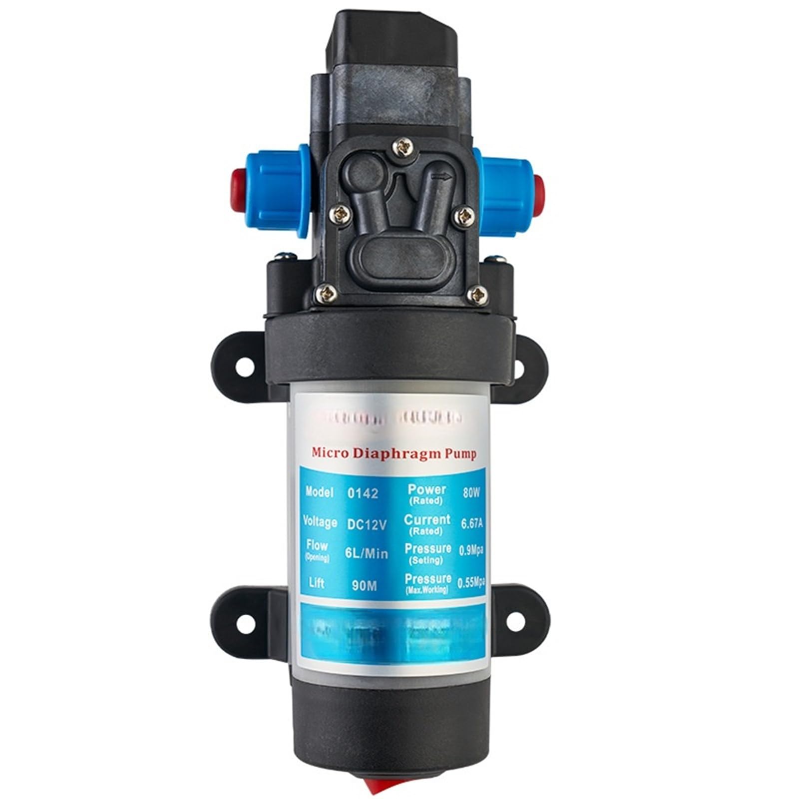 Bomba de agua autocebante 12V para riego de jardín, agricultura y embarcaciones