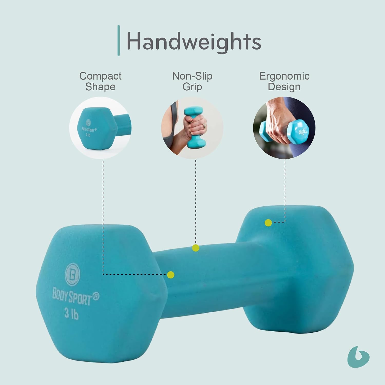 Balanced Body Hand Weights, Portable Pilates Weights, Workout Weights for Home Gym or Studio
