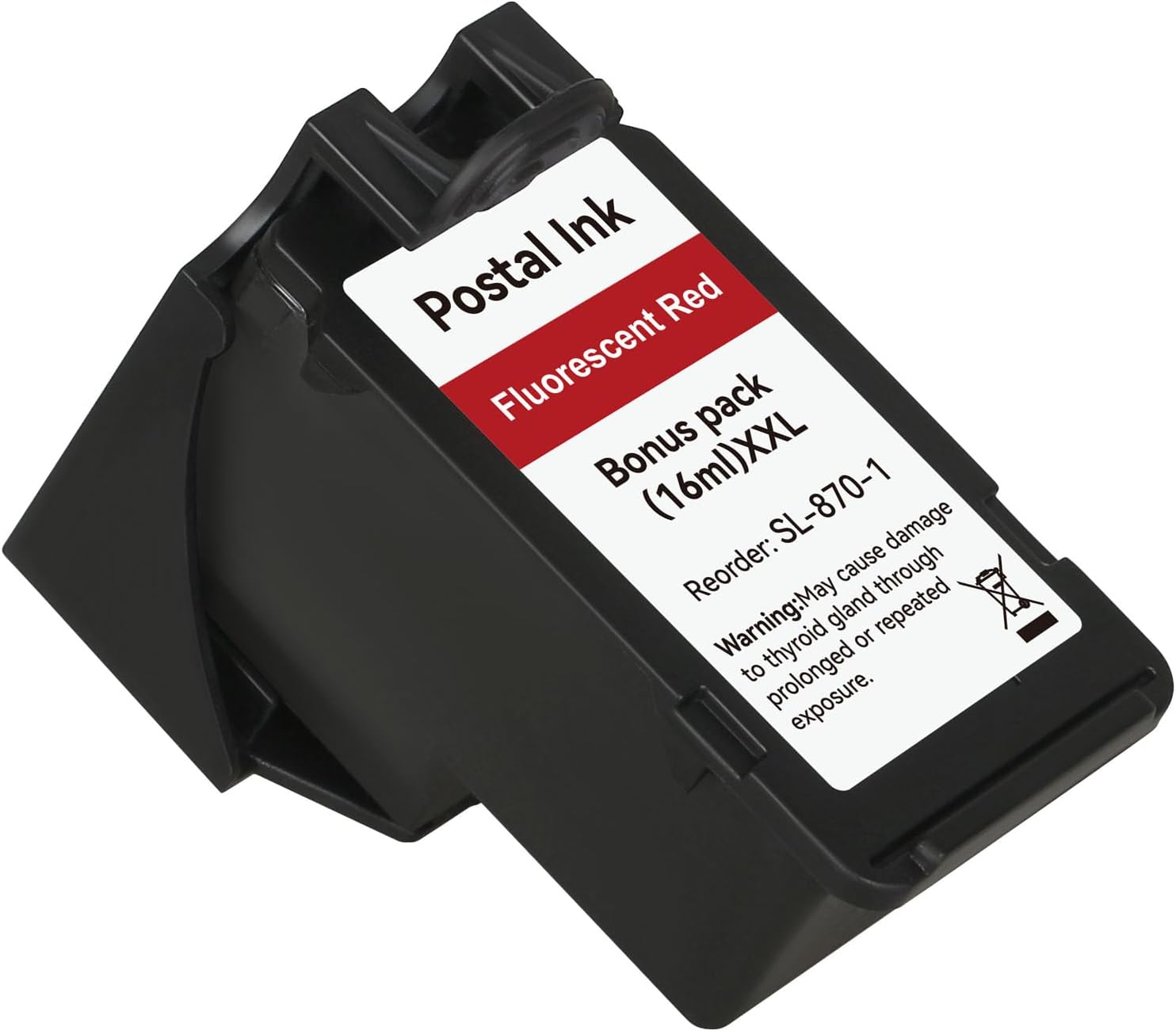 SL-870-1 XXL High Capacity Red Ink Cartridge 2 Pack Compatible with SL870-1 SL8701 XXL Fluorescent Red Ink Replacement for The PB New SendPro Mailstation Postage Meter (CSD1) Machine 16ml*2