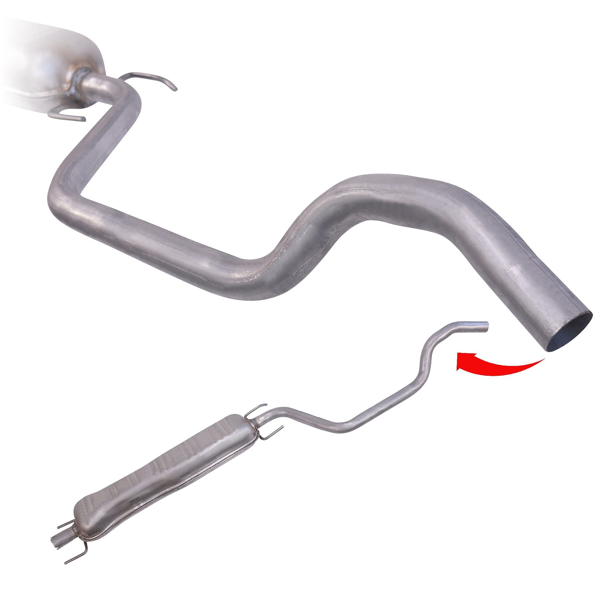 BESTPRICE 1x Mittelschalldämpfer Kompatibel mit OPEL ZAFIRA/ZAFIRA FAMILY B (A05), ZAFIRA B Kasten/(A05)