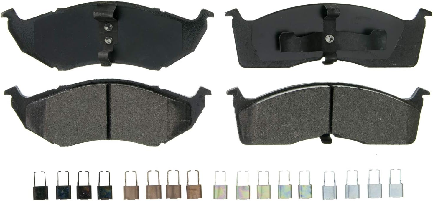 Wagner QS ZX591 Disc Brake Pad Set, Chamfered Edges for Smooth, Quiet Stops, Fits 1996–2000 Chrysler Town & Country, 1996–2000 Dodge Grand Caravan