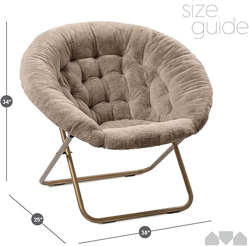 Miniatura 3 de Milliard Silla acogedorasilla platillo de piel sintética para dormitorioXL (beige)