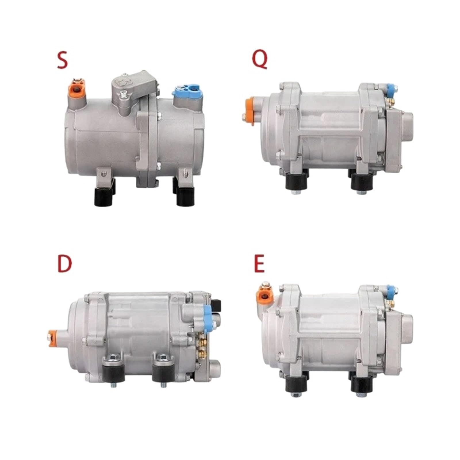 A/C 12V 24V 48V zestaw sprężarek elektrycznych kompatybilny z automatyczną klimatyzacją AC samochód ciężarowy autobus łódź ciągnik sklep klimatyzacja samochodowa(Q-48V)