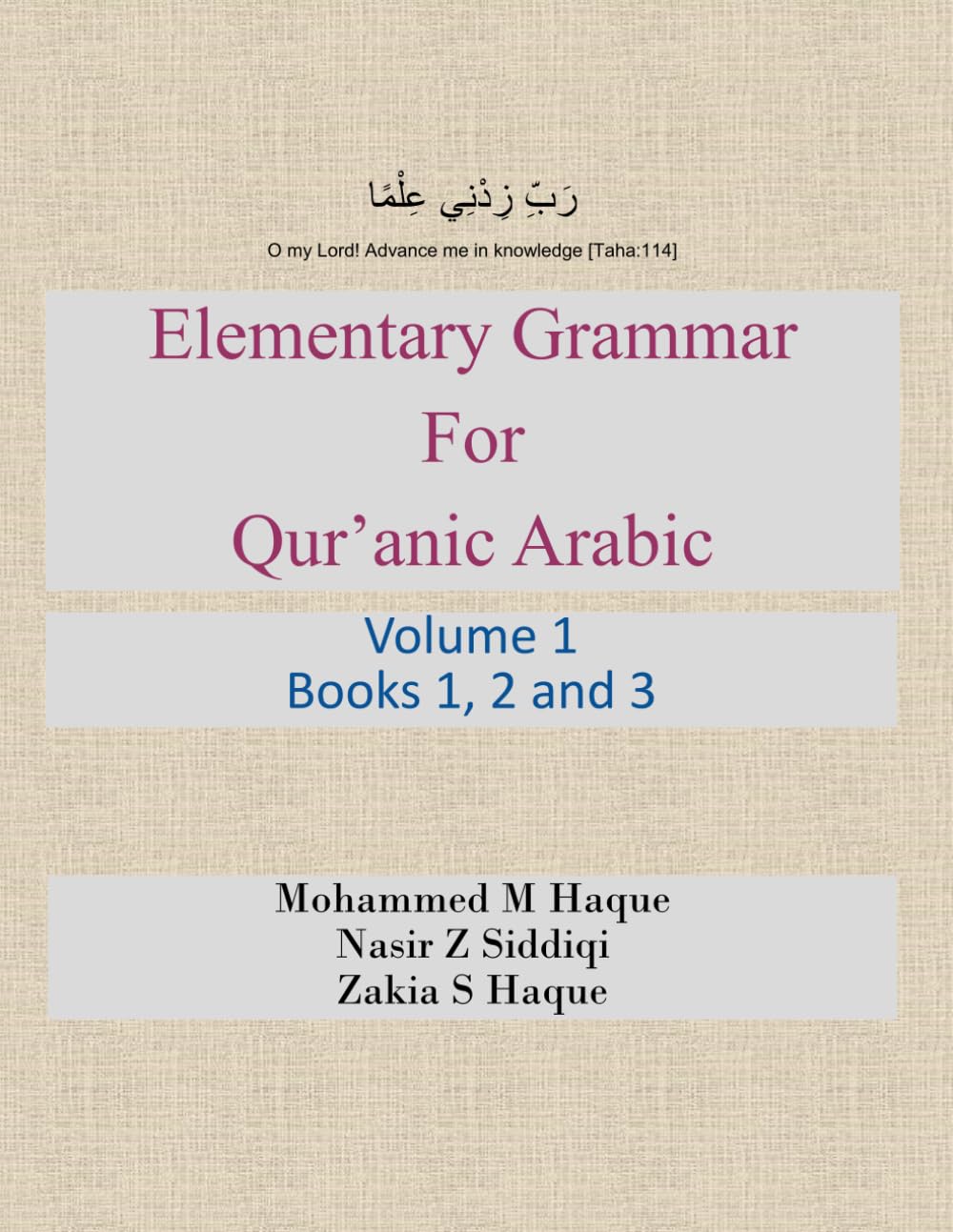 Elementary Grammar for Qur'anic Arabic