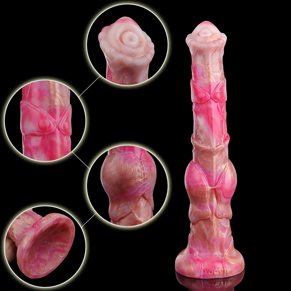 Jixaxe Monster Pferd Dildo Fantasie Realistischer Dildo 30.5 CM G-Spot Dildo Weiches Silikon Analdildo mit Starkem Saugnapf Tierdildo Dicke Knoten Animal Penis Sex Spielzeug für Frauen und Männer