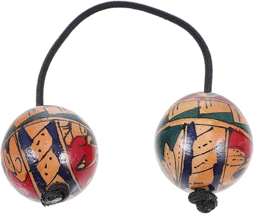 FOMIYES Aslatua Rhythm African Double Shaker - Agitador de percusión de mano de una sola mano instrumentos para amantes principiantes