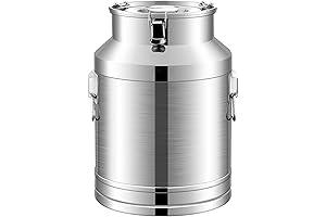 Stainless Steel Bucket with Lid: 1 Gallon Capacity, Perfect for Milking, Storage, and Transport