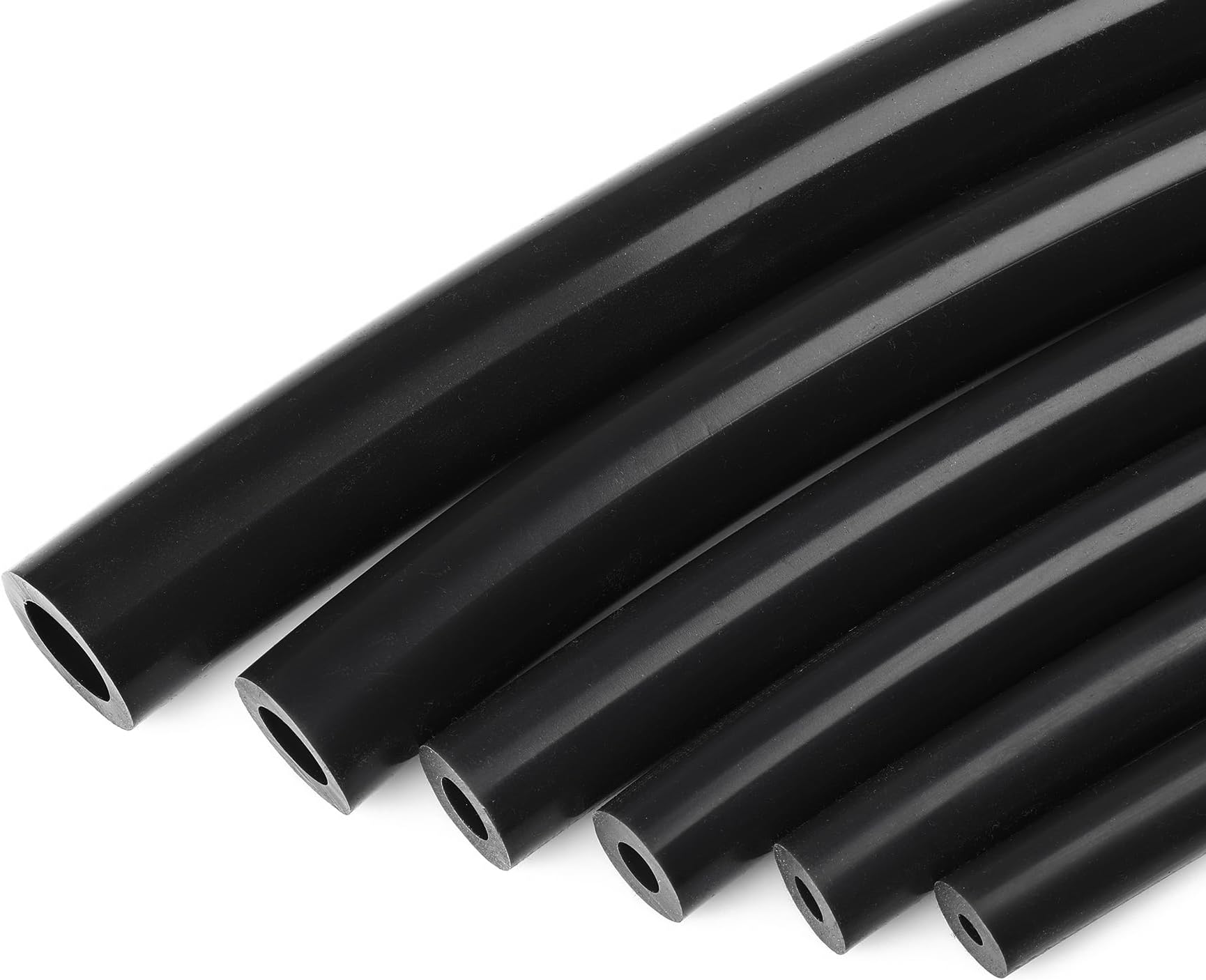 Ucreative 6PCS 5ft Automotive Silicone Vacuum Tubing Hose Kit Black