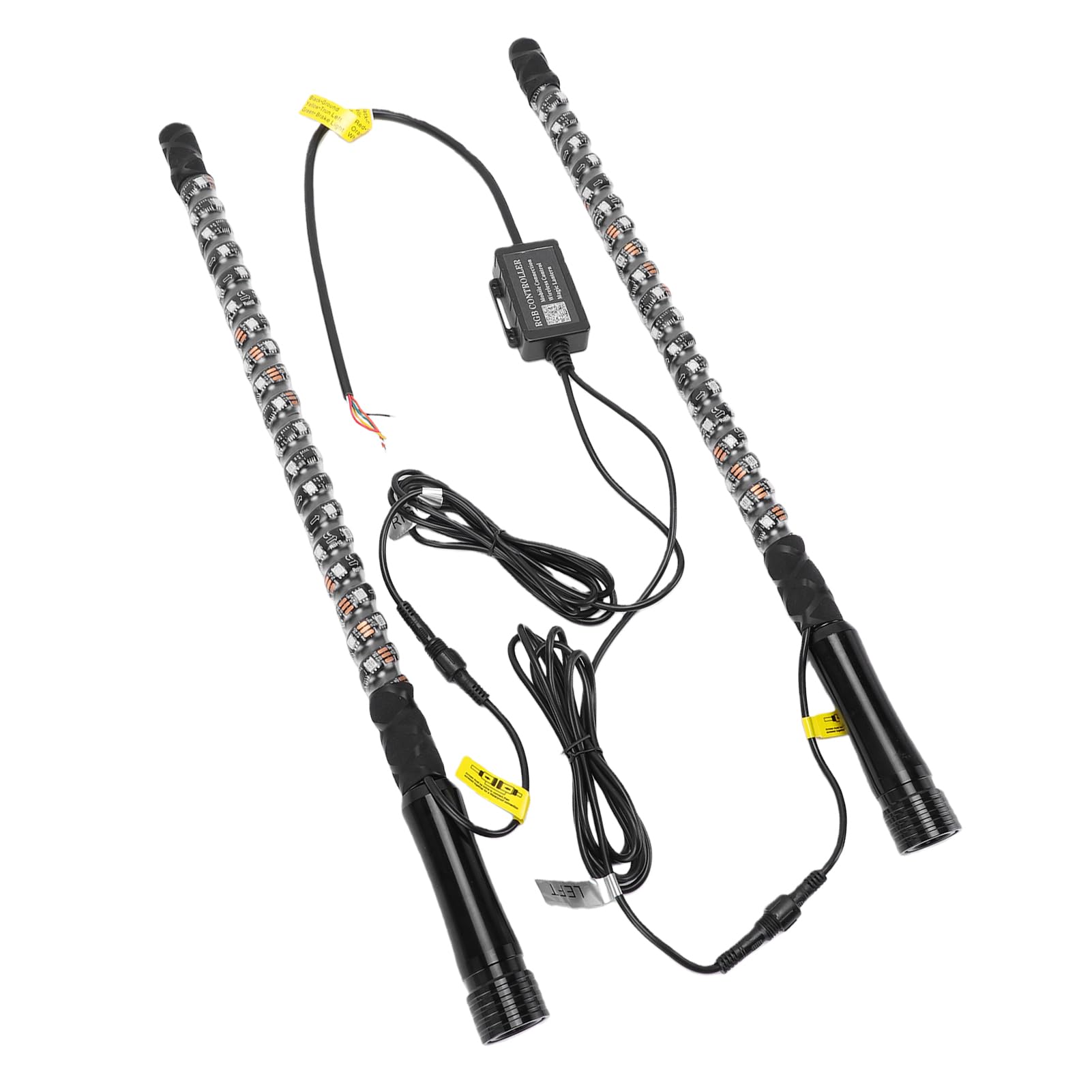 Yctze Bicz LED RGB 2 szt. Wysoka jasność Bluetooth Pilot Aplikacji Sterowanie muzyką Synchronizacja Muzyki Dynamiczne Gonienie Efekty Płynięcia dla UTV ATV Ciężarówka Terenowa 0,6