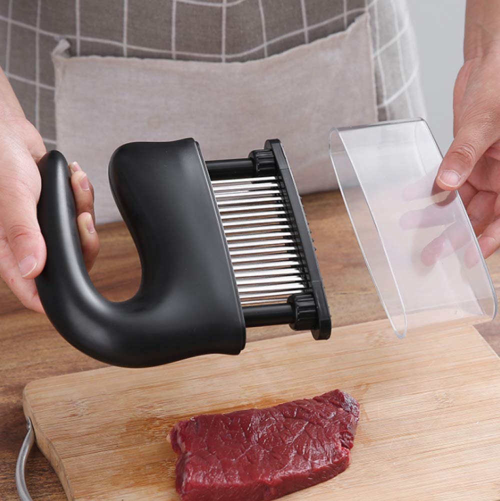 Batticarne 48 Lame in acciaio inox Batticarne Utensile da cucina Strumento professionale per affinare carne per manzo, bistecca, pollo, maiale e vitello