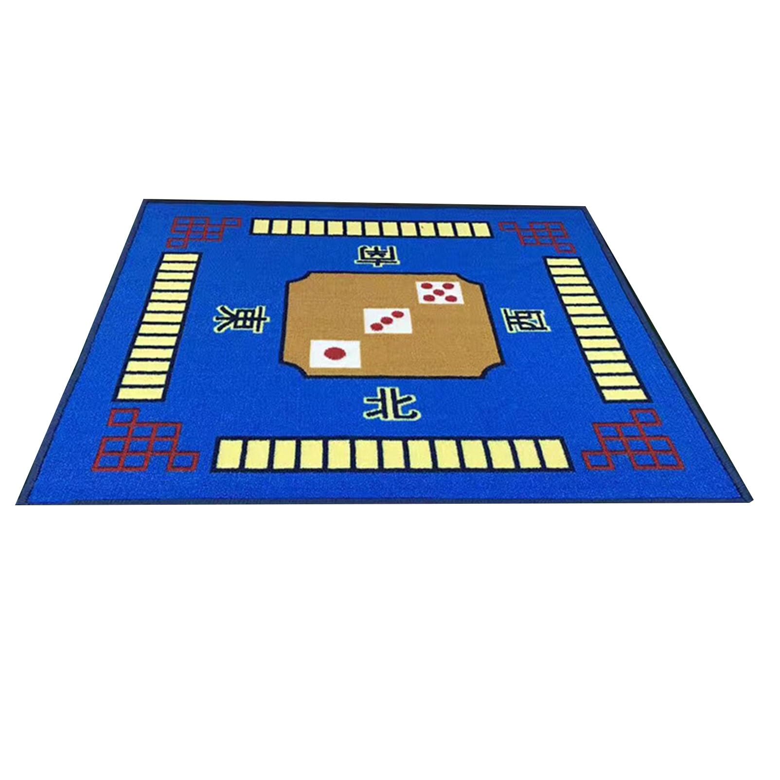 Mata Mahjong Mata na stół do gier Mahjong Poker Gry karciane Gry planszowe Gra kafelkowa Roll-up Mata do gier z torbą do przenoszenia (niebieska 34,7x34,7 cala)