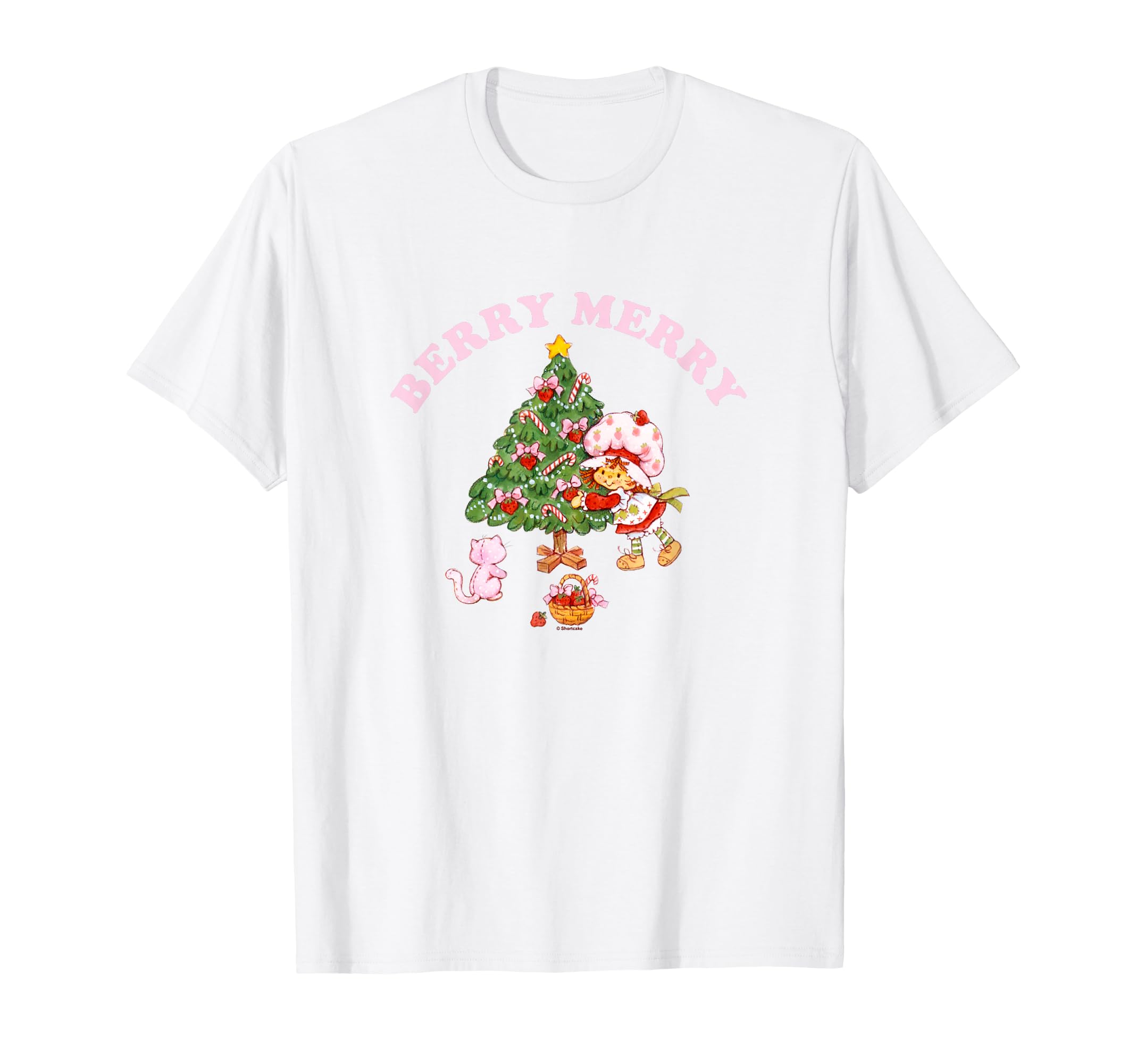 Strawberry Shortcake Christmas Berry Merry Decorating Tree T-Shirt