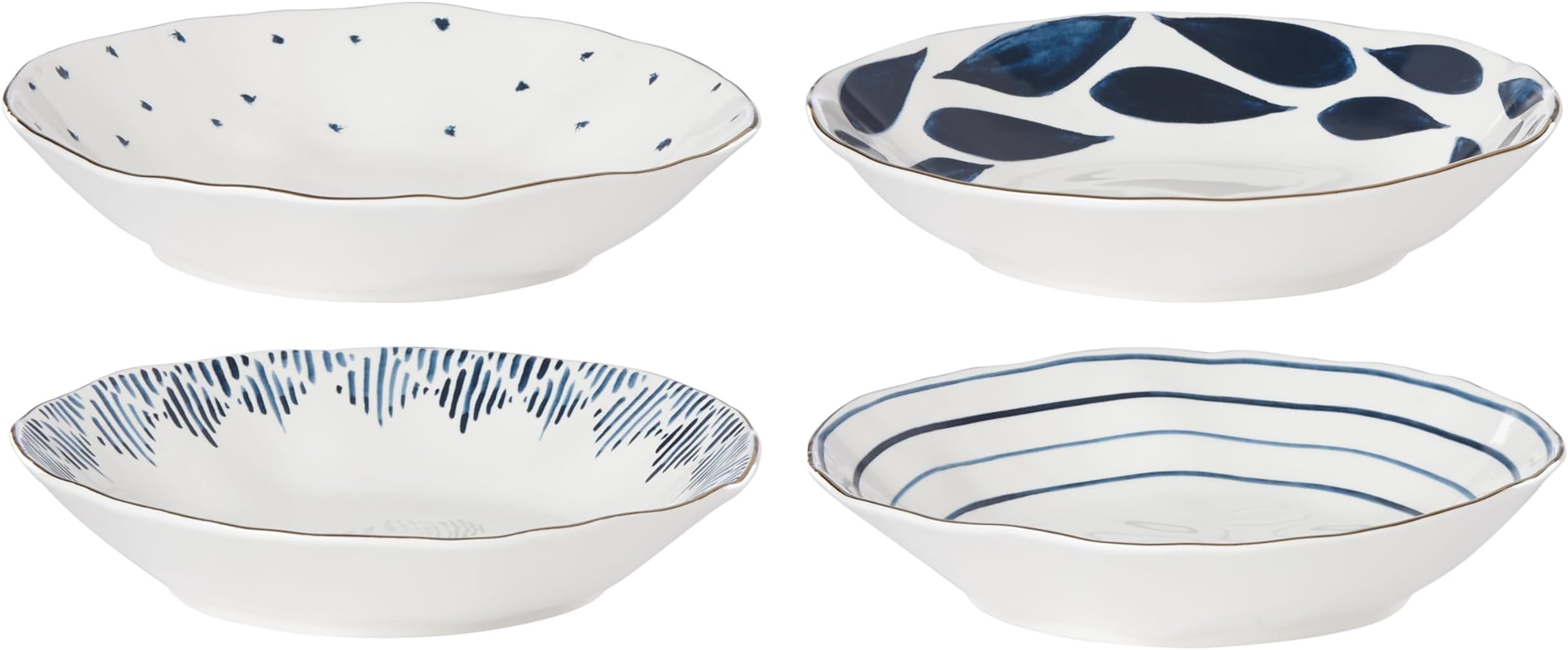 Lenox Blue Bay 4-Piece Set Pasta Bowls, 4.75 LB